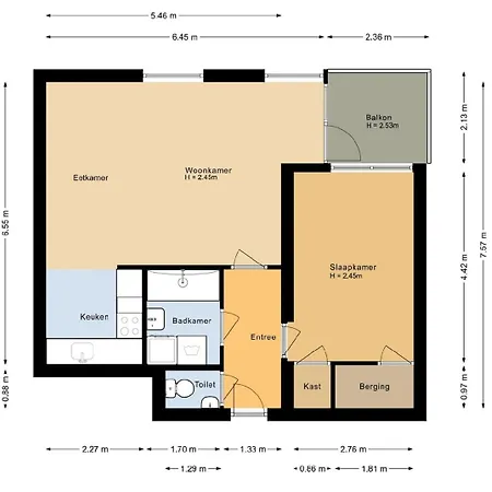 1 Bedroom In The Center Of * 鹿特丹