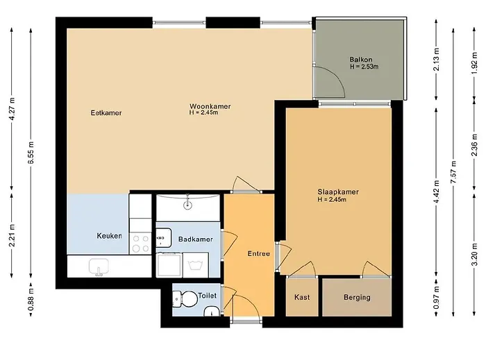 1 Bedroom In The Center Of * 鹿特丹